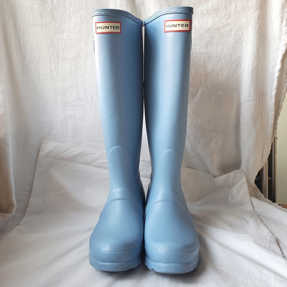 Hunter Women's Original Tall Rain Boots Light Baby Blue Size 6